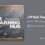 screenshot of the album cover of the Learning Hub Podcast on Spotify.